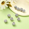 CZ Brass Micro Pave Grade AAA Clear Color Cubic Zirconia Round Beads KK-O065-8mm-05P-NR-4