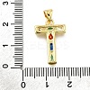 Brass Micro Pave Clear Cubic Zirconia Pendants KK-G521-01G-T-01-3