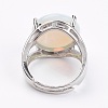 Adjustable Opalite Finger Rings RJEW-F075-01P-3