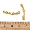 304 Stainless Steel Curved Textured Stick Connector Charms STAS-Q334-48G-3