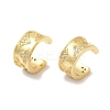 Ring with Leaf Brass Micro Pave Cubic Zirconia Cuff Earrings for Women EJEW-P281-07G-1