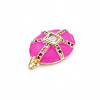 Brass Micro Pave Colorful Cubic Zirconia Pendants ZIRC-S067-238-NF-4