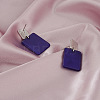 Rectangle Alloy Acrylic Pendant Necklaces & Stud Dangle Earrings Sets for Women WGBF392-01-3