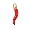 Brass Enamel Pendants KK-P303-07A-G-1