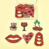 12Pcs 6 Styles PU Leather Big Pendants FIND-FS0003-74-8