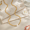 French Natural Freshwater Pearl Potato Stainless Steel Rice Beaded Necklaces for Women KT1786-2