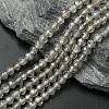 Natural Grey Agate Round Beads Strand G-L084-4mm-08-1