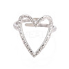 Non-Tarnish 304 Stainless Steel Heart Cuff Ring RJEW-N038-123P-2