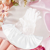 Polyester Bride's Lace Gloves AJEW-WH20120-23F-6