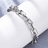 304 Stainless Steel Link Chain Bracelets for Women Men BJEW-R018-17P-3