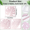 3Pcs Leaf Acrylic Mirror-Like Wall Stickers DIY-WH0304-722A-2