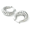 Brass Hoop Earrings for Women EJEW-D094-01P-2