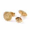 Ion Plating(IP) 304 Stainless Steel Sunflower Stud Earrings for Women EJEW-G338-05G-2