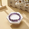 Natural Amethyst Rectangle Beaded Stretch Bracelet BJEW-JB08982-05-2