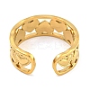 304 Stainless Steel Open Cuff Rings for Women LS-RJEW-L125-07G-01-3