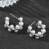 Brass Stud Earrings for Women EJEW-A168-21P-3