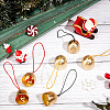 9Pcs 3 Colors Golden Tone Alloy Wind Chimes AJEW-CN0002-57-4