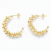 Brass Stud Earrings for Women EJEW-N011-95-3
