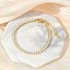 Clear Cubic Zirconia Tennis Bracelet X-BJEW-A132-02G-1