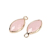 Natural Rose Quartz Faceted Pendants G-G193-01G-08-2