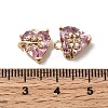 Brass Micro Pave Cubic Zirconia Pendants KK-K274-14G-4