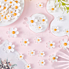 100Pcs 3 Styles Opaque Resin Cabochons RESI-PA0001-15-4