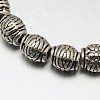 Tibetan Style Drum Alloy Bead Strands TIBEB-O007-11-NR-2
