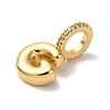 Brass Micro Pave Cubic Zirconia Pendants KK-K345-13G-G-2