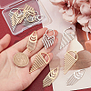 12Pcs 6 Style 201 Stainless Steel Pendants STAS-DC0006-55-2