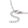 Alloy Tassel Pendant 304 Stainless Steel Mixed Chain Necklaces NJEW-JN05882-5