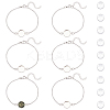 DIY Blank Oval 304 Stainless Steel Link Bracelet Making Kits BJEW-UN00004-1