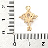 Brass Pave Clear Cubic Zirconia Connector Charms LS-ZIRC-U004-02G-02-3
