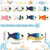 32Pcs 8 Colors Rack Plating Alloy Enamel Beads FIND-SC0003-88-2