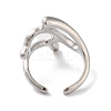 Rack Plating Brass Cuff Rings RJEW-D025-07P-3