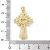 Brass Micro Pave Clear Cubic Zirconia Pendants KK-A212-11G-G-3