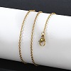 304 Stainless Steel Cable Chains Necklace for Men Women NJEW-N050-A03-G15-4