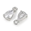Brass Micro Pave Cubic Zirconia Pendants KK-K374-07P-03-2