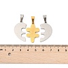 304 Stainless Steel Rhinestone Pendant STAS-U040-12GP-3