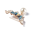 Butterfly with Plastic Imitation Pearl Enamel Pin LS-JEWB-I020-01KCG-3