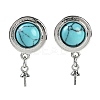 Synthetic Turquoise Stud Earring Findings KK-P283-04P-1