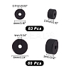 143Pcs 2 Sizes Natural Black Onyx(Dyed & Heated) Beads G-AR0005-03-2