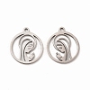 Non-Tarnish 201 Stainless Steel Pendants STAS-E188-12P-1