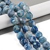 Natural Blue Cherry Blossom Agate Beads Strands G-NH0010-J02-01B-2