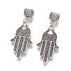 Alloy Rhinestone European Dangle Charms ALRI-F053-01AS-2