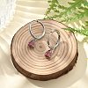 304 Stainless Steel Micro Pave Cubic Zirconia Hoop Earrings STAS-R004-05P-01-1
