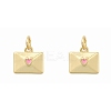 Brass Enamel Charms KK-P338-31G-02-1