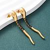 304 Stainless Steel Snake Stud Earrings EJEW-A136-03A-G-1