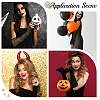 Spider Web Polyester & Spandex Long Fingerless Gloves for Women AJEW-WH20007-89A-4