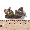 Natural & Synthetic Mixed Gemstone Pendants G-B068-12P-4