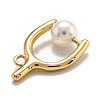 Wishbone Shape Brass Pendants KK-J278-34G-3